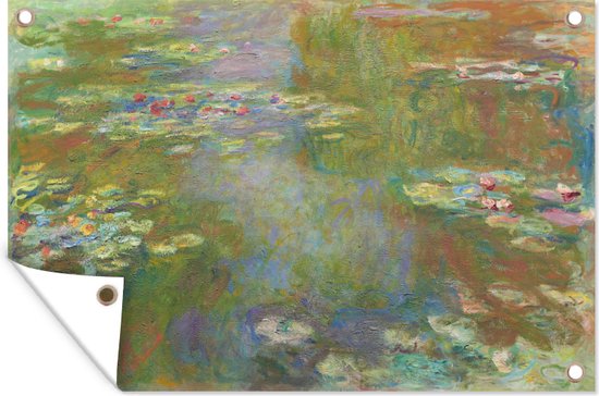 Tuinposter - Tuindoek - Tuinposters buiten - Water lily pond - schilderij van Claude Monet - 120x80 cm - Tuin