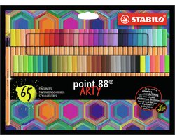foto van STABILO point 88 - Premium Fineliner - Fine 0,4 mm - Set Met Alle 65 Kleuren