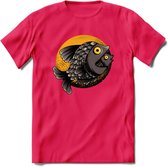 Vissen T-Shirt | Grappig Verjaardag Vis Hobby Cadeau Shirt | Dames - Heren - Unisex | Tshirt Hengelsport Kleding Kado - Roze - L