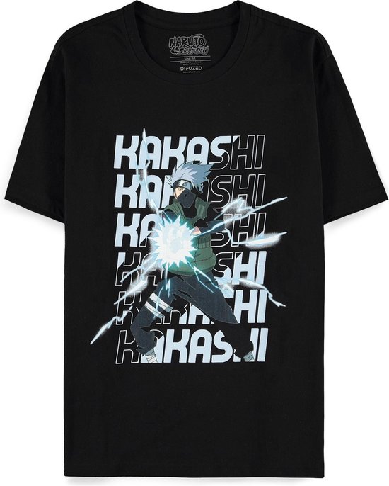 Naruto - Kakashi Heren T-shirt - XL - Zwart