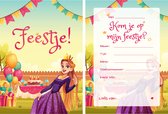 Prinses uitnodigingen 10 stuks - Kinderfeestje - Prinsessen - Verjaardag uitnodigingen - Uitnodigingen prinsessen
