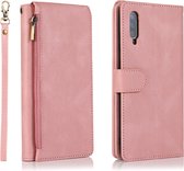 Book Case Samsung Galaxy A70 | Hoogwaardig PU Leren Telefoonhoesje | Pasjeshouder | Roze