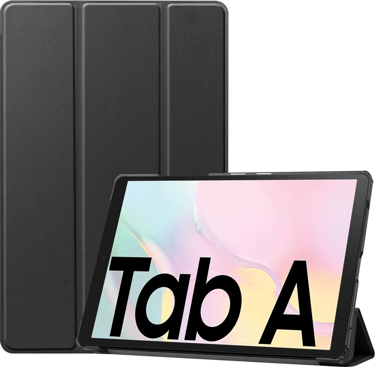 Mobigear Tablethoes geschikt voor Samsung Galaxy Tab A7 (2020) Hoes | Mobigear Tri-Fold Bookcase - Zwart