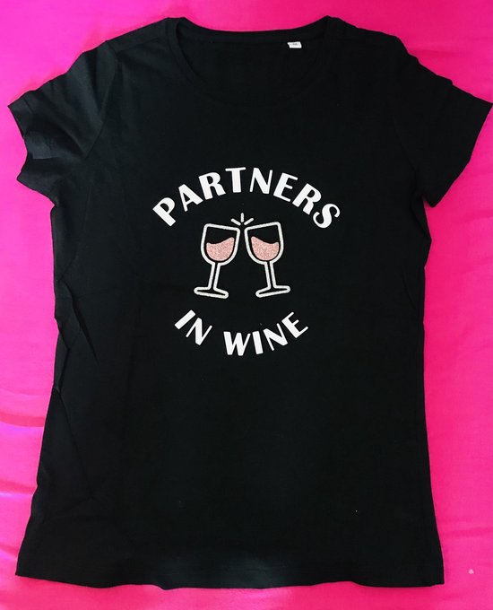 T-SHIRT FEMME “Partners in Wine/#Team Wine 01”, Zwart, taille M
