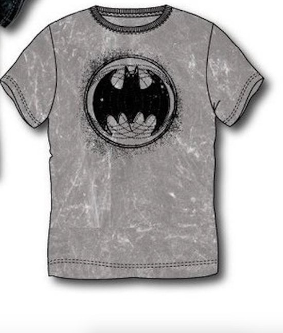 Batman heren t-shirt, volwassenen, lichtgrijs, mt S