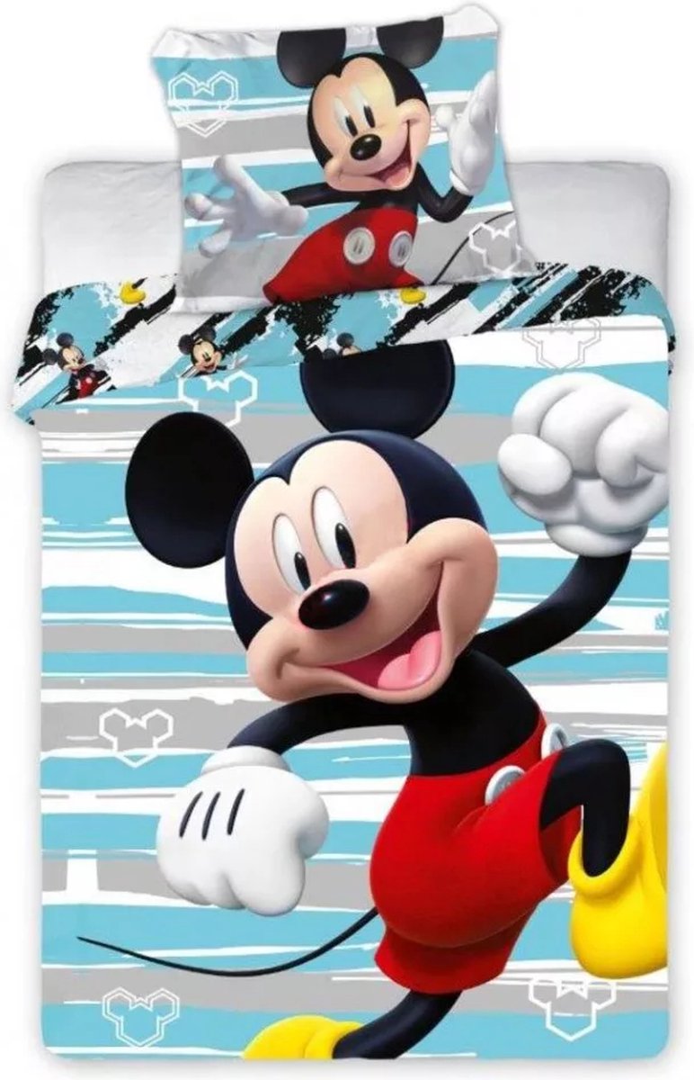 Disney Mickey Baby Dekbedovertrek - 100 x 135 cm - Katoen - incl Dekbed+Kussen KD®
