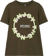 Name it t-shirt jongens - groen - NKMdanol - maat 158/164