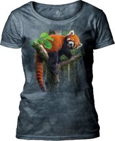 Ladies T-shirt Red Panda Tree XXL
