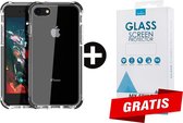 Crystal Backcase Transparant Shockproof Hoesje iPhone 8 - Gratis Screen Protector - Telefoonhoesje - Smartphonehoesje