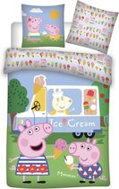 KD® - Peppa Pig Baby Dekbedovertrek Ice Cream - 100 x 135 cm - Katoen