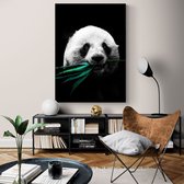 Poster Dark Panda - Dibond - Meerdere Afmetingen & Prijzen | Wanddecoratie - Interieur - Art - Wonen - Schilderij - Kunst