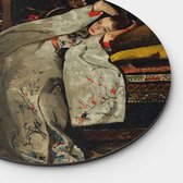 Artistic Lab Poster - Muurcirkel Girl In Kimono Round Dibond - Multicolor