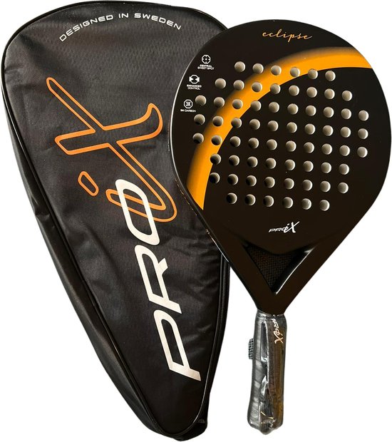 Molio - padel racket - full carbon - oranje/zwart