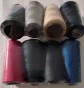 overlock sewing thread 2 set kleuren varia 2 draads voor hoge naaisnelheid garendikte ne 40/2 polyester 100%