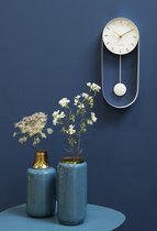 Lucy’s Living Luxe Vaas RUBEN SMALL Blauw – ø 14 x 28 cm – hotel chique - binnen ––– accessoires – tuin – decoratie – bloemen – mat – glans – industrieel - droogbloemen