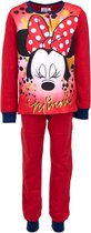 Disney Minnie Mouse pyjama - katoen - glitterprint - rood - maat 140