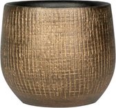 TS Sierpot Ryan goud - Decoratieve pot - 1x Ø 15 x 13 cm