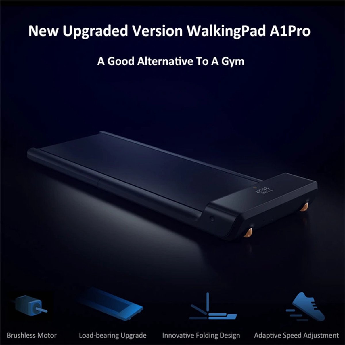 WalkingPad Loopband Automatische Snelheidsregeling Zwart - afbeelding 3