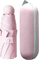Paraplu plaza | Style volle mini Paraplu met opberg tasje | Handtas Paraplu | elegante licht roze paraplu, waterdicht en UV