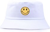 Smiley - Bucket Hat - Unisex - Wit