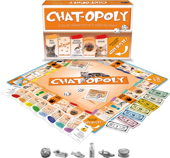 Thumbnail van een extra afbeelding van het spel Chat Opoly - Bordspel