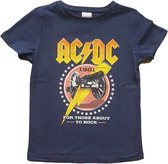 AC/DC Kinder Tshirt -Kids tm 4 jaar- For Those About To Rock '81 Blauw