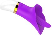 Eroticnoir - Luxe Tong Vibrator - Likkende Vibrator voor vrouwen - Clitoris & G-Spot Stimulator - 12 Standen - Paars