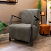 HUUS Fauteuil Sixty - Topkwaliteit fauteuil - Zitting is gemaakt van Stof - 66x85x86 cm - Antraciet