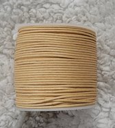 *** Naturel Rond Waxkoord Katoen 1.5 mm 5 meter, zonder spoel - sieraden maken - wax - koord - armband - draad - wrapped - wikkelarmband - knutselen ***