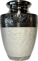 Urn Pearl White Silver 11420