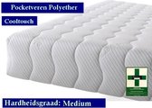 Aloe Vera - Medical Matras - Polyetherschuim SG30 Pocket Cooltouch  25 CM - Gemiddeld ligcomfort - 80x220/25