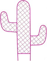 Plantensteun - in de vorm van roze cactus - 56 cm