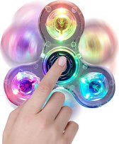 Zizza® Fidget Spinner LED - Lichtgevende Fidget Spinner - Fidget Spinner Regenboog - Speelgoed voor kinder