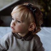 Baby haarbandje met dubbele strik - Dark grey | Grijs | Baby