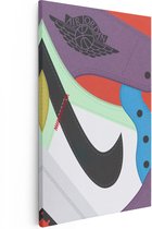 Artaza Canvas Schilderij Air Jordan Nike Schoen - 40x60 - Poster Foto op Canvas - Canvas Print