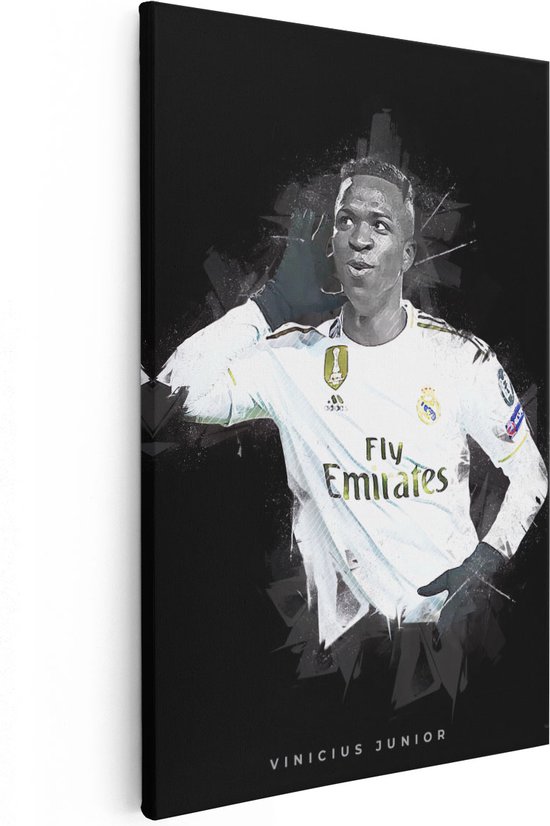 Artaza - Peinture sur Canevas - Vinicius Junior au Real Madrid - 20x30 - Petit - Photo sur Toile - Impression sur Toile