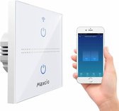 Maxcio - Smart WiFi-lichtschakelaar - Alexa Smart Wall Light Switch - App Voice Control - Timer/ Schema - 1Gang, 1Way - Alexa - Google Assistant - Home Control - Smartlife APP- (Neutrale Draad Vereist)