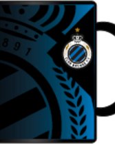 Club Brugge Zwarte mok met klein full color logo