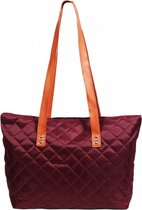 Dames - Schoudertas - Handtas - Bag - Shopper - Canvas - boodschappentas - Tote - Bordeaux