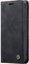 Apple iPhone 12 Mini Hoesje - Caseme - Serie - Kunstlederen Bookcase - Zwart - Hoesje Geschikt Voor Apple iPhone 12 Mini