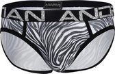 Andrew Christian - Metallic Zebra Slip - Maat L - Heren Ondergoed - Mannen Onderbroek - Dierenprint