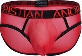 Andrew Christian - Scarlet Mesh Slip - Maat XL - Erotische Heren Slip - Sexy Mannen Ondergoed