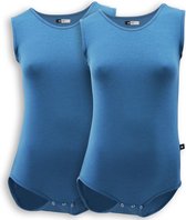 body romper incontinentie blauw - zonder mouw - ondergoed - volwassenen - XL