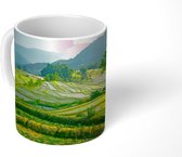 Mok - Afbeelding van een rijstveld in Yunnan - 350 ML - Beker - Uitdeelcadeautjes