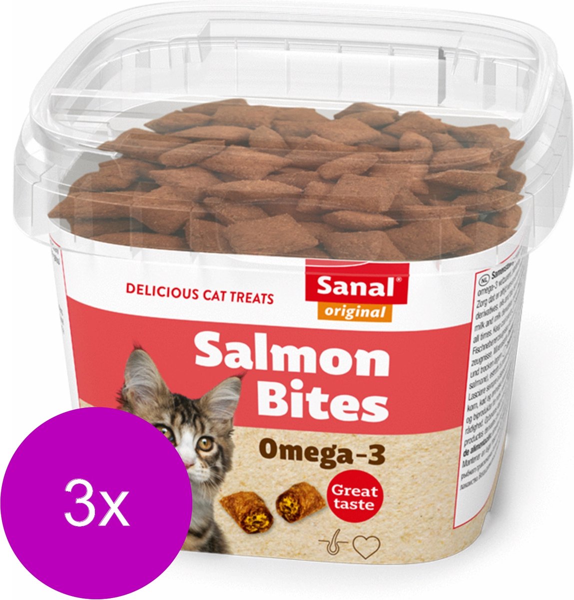 Sanal salmon bite's cup - 3 ST � 75 GR