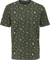 ONLY & SONS ONSLEVI REG DITSY AOP SS TEE CS  Heren T-shirt - Maat M