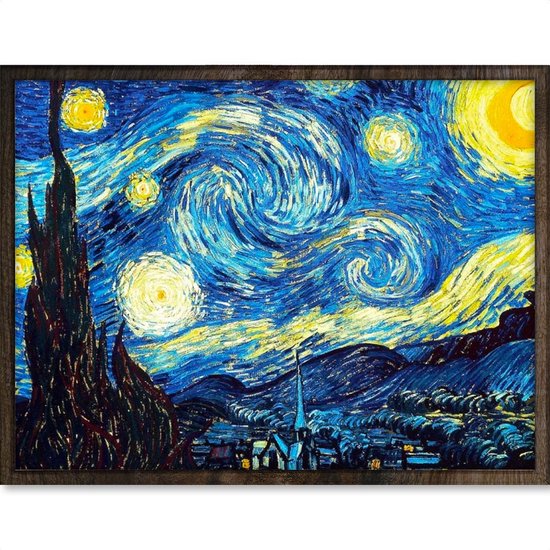 Eagle® Diamond Painting Volwassenen - Starry Night - 40x30cm - Ronde Steentjes