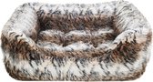 Rosewood hondenmand cosy vacht print bruin 54x47 cm