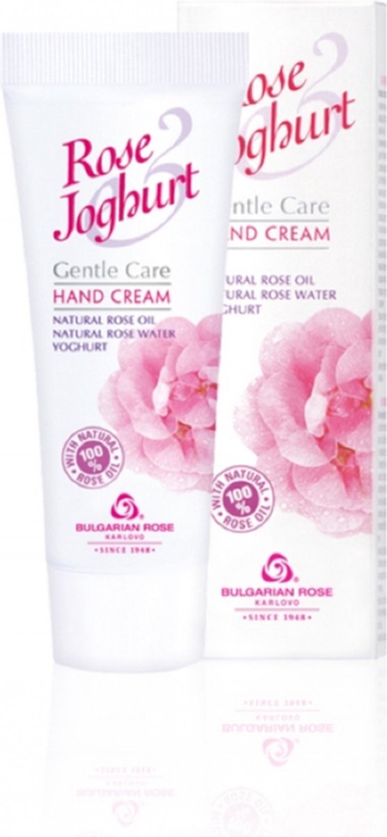 Hand cream Rose Joghurt | Handcrème | Rozen cosmetica met 100% natuurlijke Bulgaarse rozenolie en rozenwater