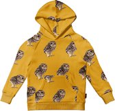 Snurk - Truien voor kinderen - Night Owl Hoodie - Geel - Maat 104EU